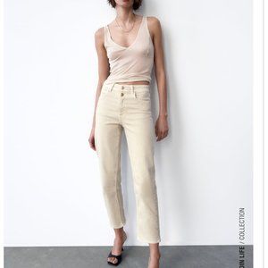 Zara Super High Rise Straight Leg jeans